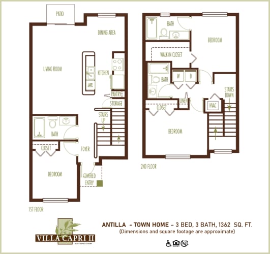 Floor Plan  a floor plan of a town home with bedrooms and baths