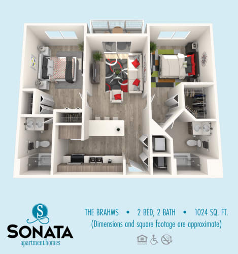 Floor Plan  Sonata Apartment Homes_2 Bedroom