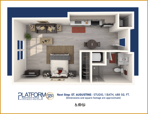 Floor Plan  Studio Apartment