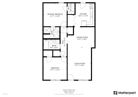 Floor Plan  2 Bed 2 Bath