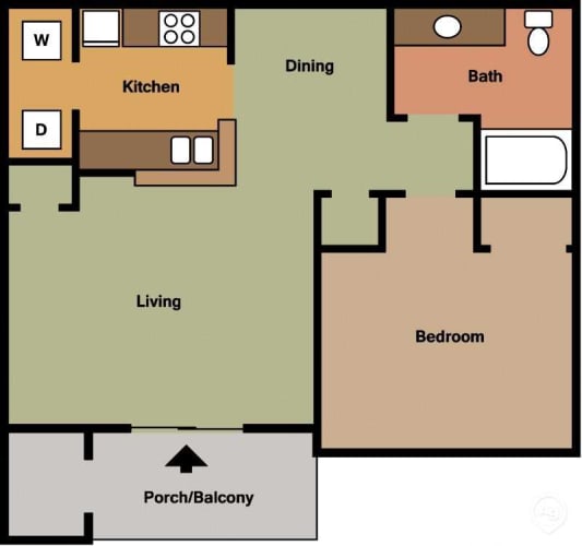 Floor Plan  One Bedroom
