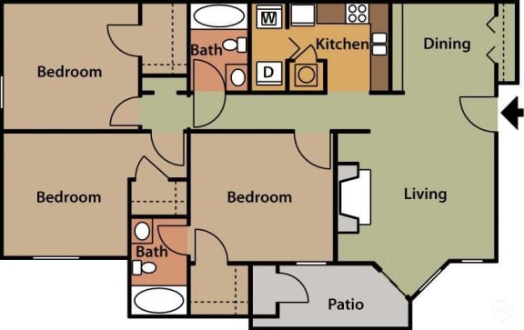 Floor Plan  Three Bedroom