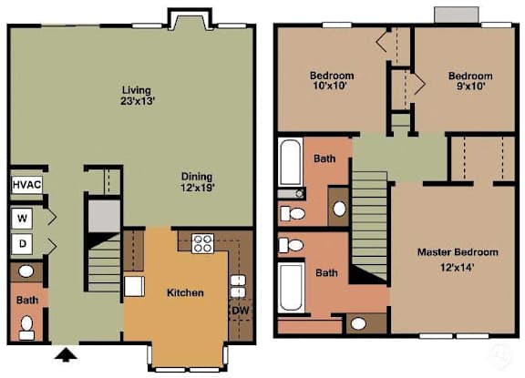 Floor Plan  3Bed - 2.5Bath