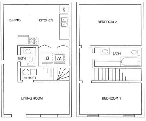 Floor Plan  2 Bed 1.5 Bath