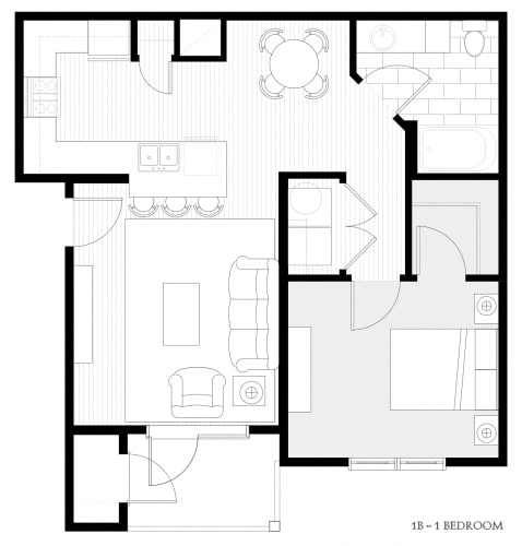 Floor Plan  Peak 1BR