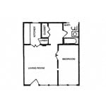 Floor Plan  a black and white diagram of a floor plan