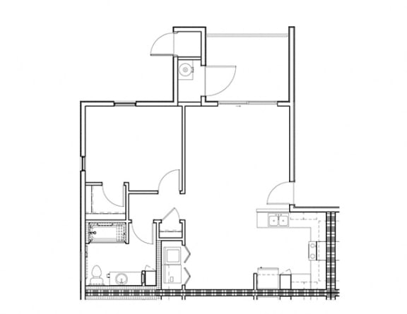 Floor Plan  1 bedroom floor plan image at New Frontier Apartments in Phoenix AZ