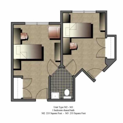 Floor Plan  the third floor floor plan of a 2100 sq ft roommates