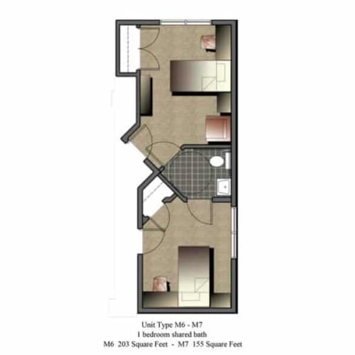 Floor Plan  two bedroom floor plan  villas at the edge of residences