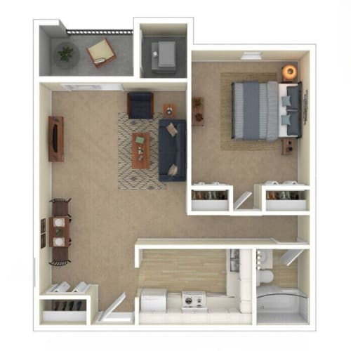 Floor Plan  1 Bedroom
