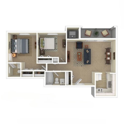 Floor Plan  2 Bedroom