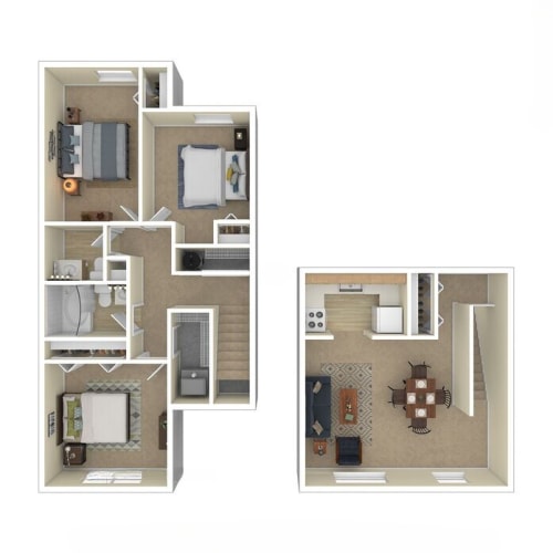 Floor Plan  a floor plan of a house with a bedroom and a living room