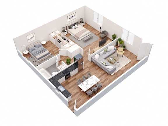 Floor Plan  a floor plan of a house with a bedroom and a living room