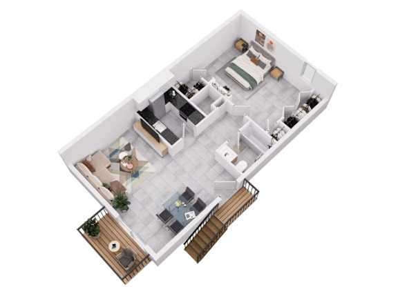 Floor Plan  a floor plan of a house with a bedroom and a living room