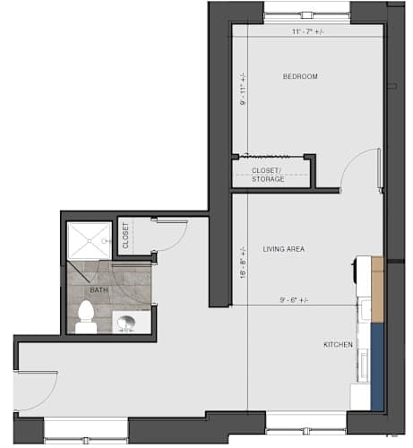 Floor Plan  1 bed - Lions Gate ld