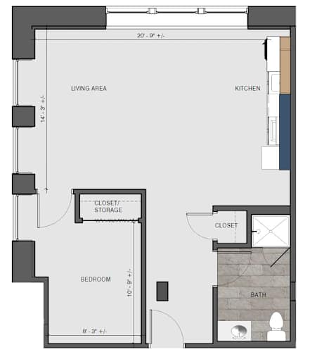 Floor Plan  1 bed - Lions Gate lb