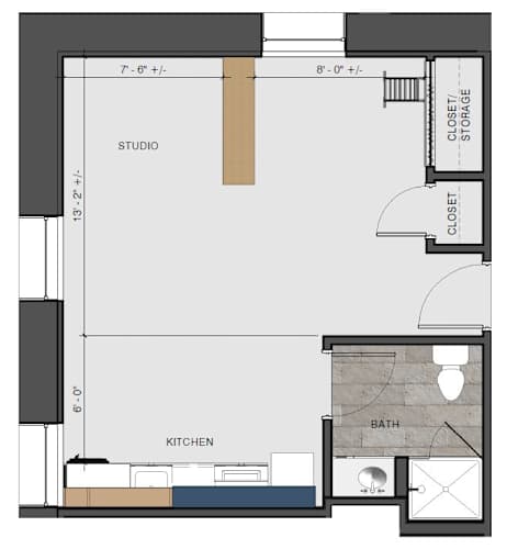 Floor Plan  Studio - Academy ac