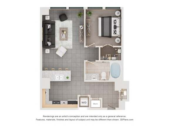 Floor Plan  IBM1 Floorplan at Arcade Apartments, St Louis, 63101