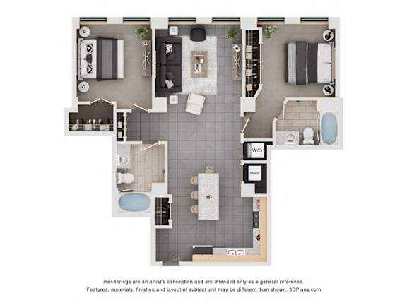 Floor Plan  IIDM3 Floorplan at Arcade Apartments, St Louis, Missouri