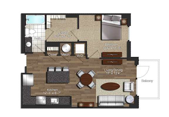 Floor Plan  a floor plan of a bedroom house with a living room and a dining room