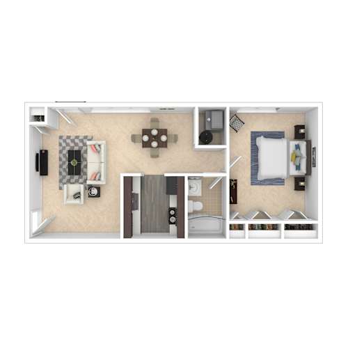 Floor Plan  a1 floor plan  studio  the residences at sawmill estates  apartment amenities