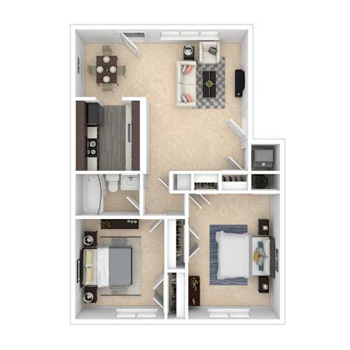 Floor Plan  the floor plan of fountain court apartments