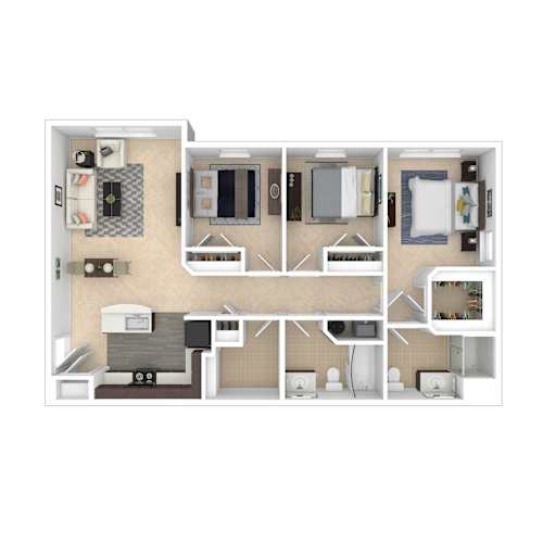 Floor Plan  the 1190 sqft floor plan  1 bedroom  1190 square feet