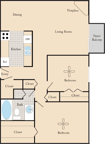Floor Plan  a floor plan of a home with a bedroom and a living room