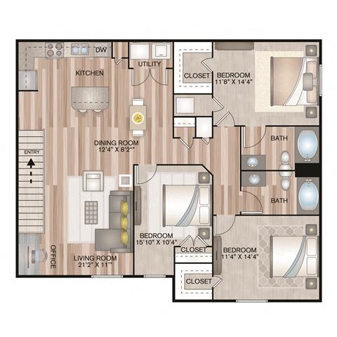 Floor Plan  TriCourt Courtyard