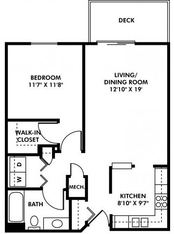 Floor Plan  1 Bedroom