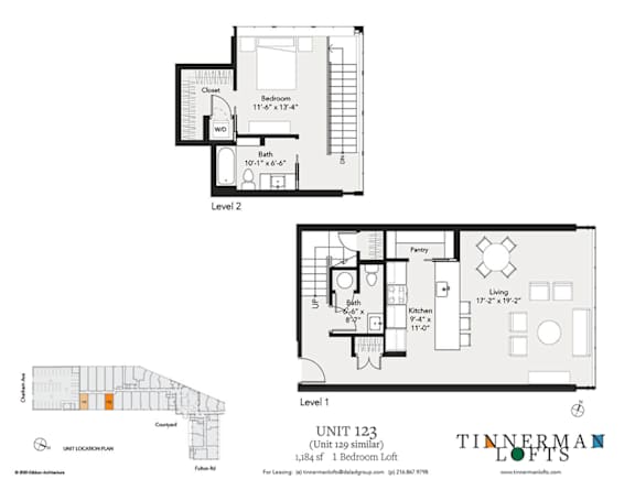 Floor Plan  1 Bedroom, 1.5 Bathrooms