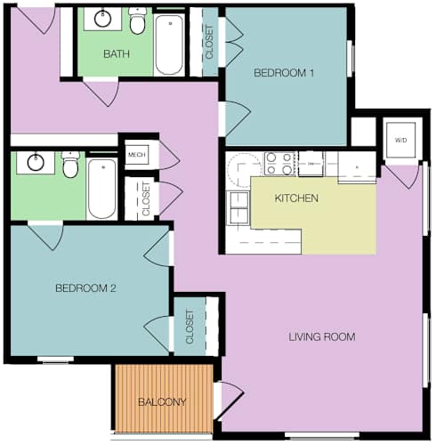 Floor Plan  The Masonry Apartments Terrace Floor Plan