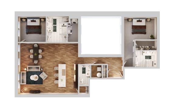 Floor Plan  D3 Floor Plan | 1,630 Sq. Ft. at The Madison, Columbus, OH, 43215
