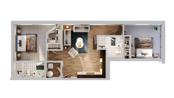 Floor Plan  D3 Floor Plan at The Madison, Columbus, Ohio