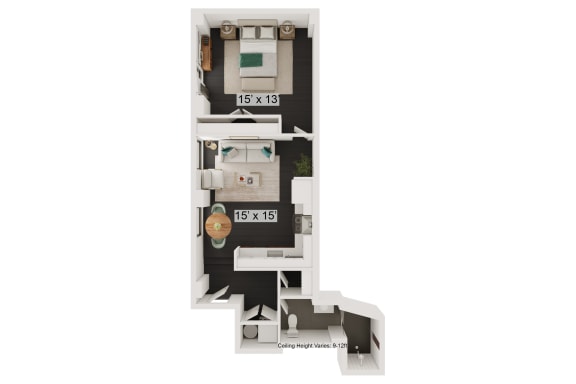 Floor Plan  a floor plan of a house with a garage and a balcony