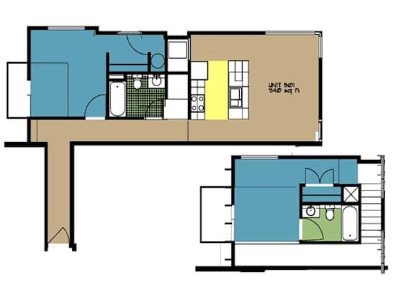 Floor Plan  Masonry Apartments 2 Bed Floor Plan in Richmond VA