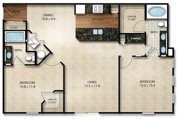 Floor Plan  G2C Floor Plan at Times Square, Dublin, Ohio