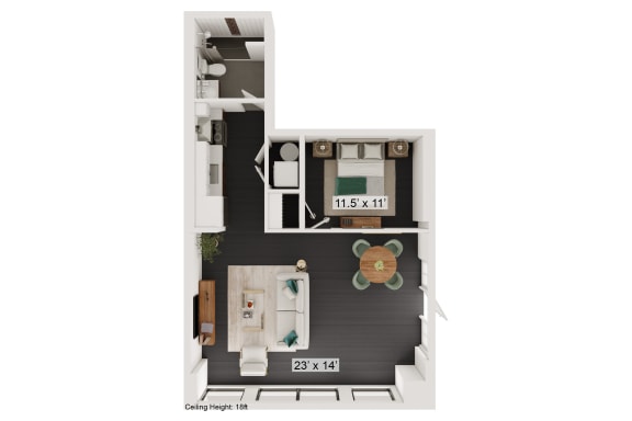 Floor Plan  bedroom floor plan an in 1 bed 1 bath