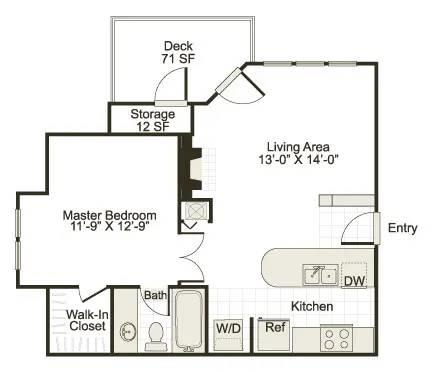 Floor Plan  4 Floor Plan at Bridges at Chapel Hill Apartments