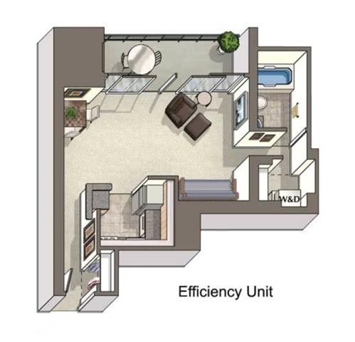 Floor Plan  Spectrum Apartments in Arlington VA floor plan studio