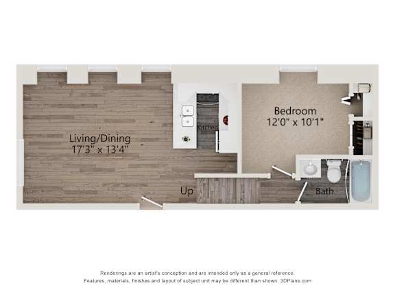Floor Plan  A10 Floor Plan at Shorehaus Lofts Apartments, Cleveland, Ohio