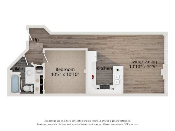 Floor Plan  A5 Floor Plan at Shorehaus Lofts Apartments, Cleveland, 44113