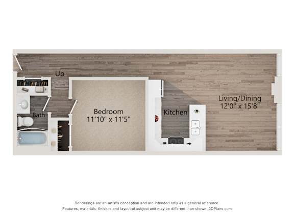 Floor Plan  A7 Floor Plan at Shorehaus Lofts Apartments, Cleveland