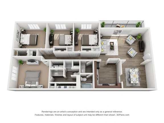 Floor Plan  ZEUS CLASSIC Floor Plan at Latitude at Riverchase, Hoover, 35216