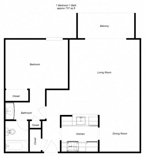 Floor Plan  a floor plan of a house with a bedroom and a living room