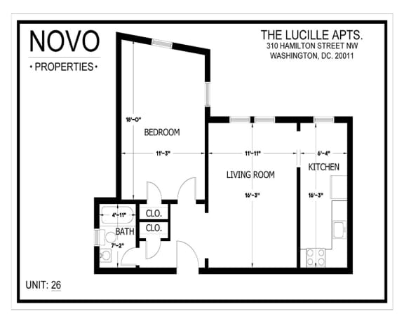 Floor Plan  the floor plan of the little apt