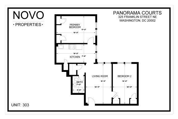 Floor Plan  2 Bedroom / 1 Bath