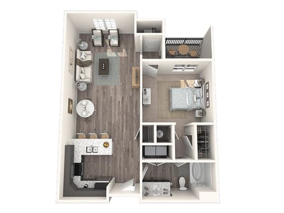 Floor Plan  1 bed 1bath Sanctuary Floor Plan at The Oasis at Plymouth, Massachusetts