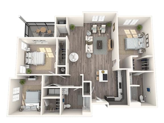 Floor Plan  3 bed 2 bath Jewel Floor Plan at The Oasis at Plymouth, Massachusetts, 02360