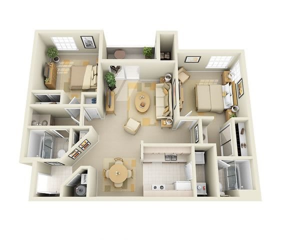 Floor Plan  Spacious apartments for rent in Albuquerque